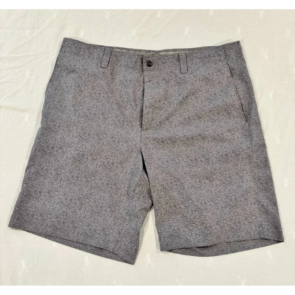 Callaway Golf Shorts Mens 38 Grey Micro Pattern Stretch Performance Flat Front